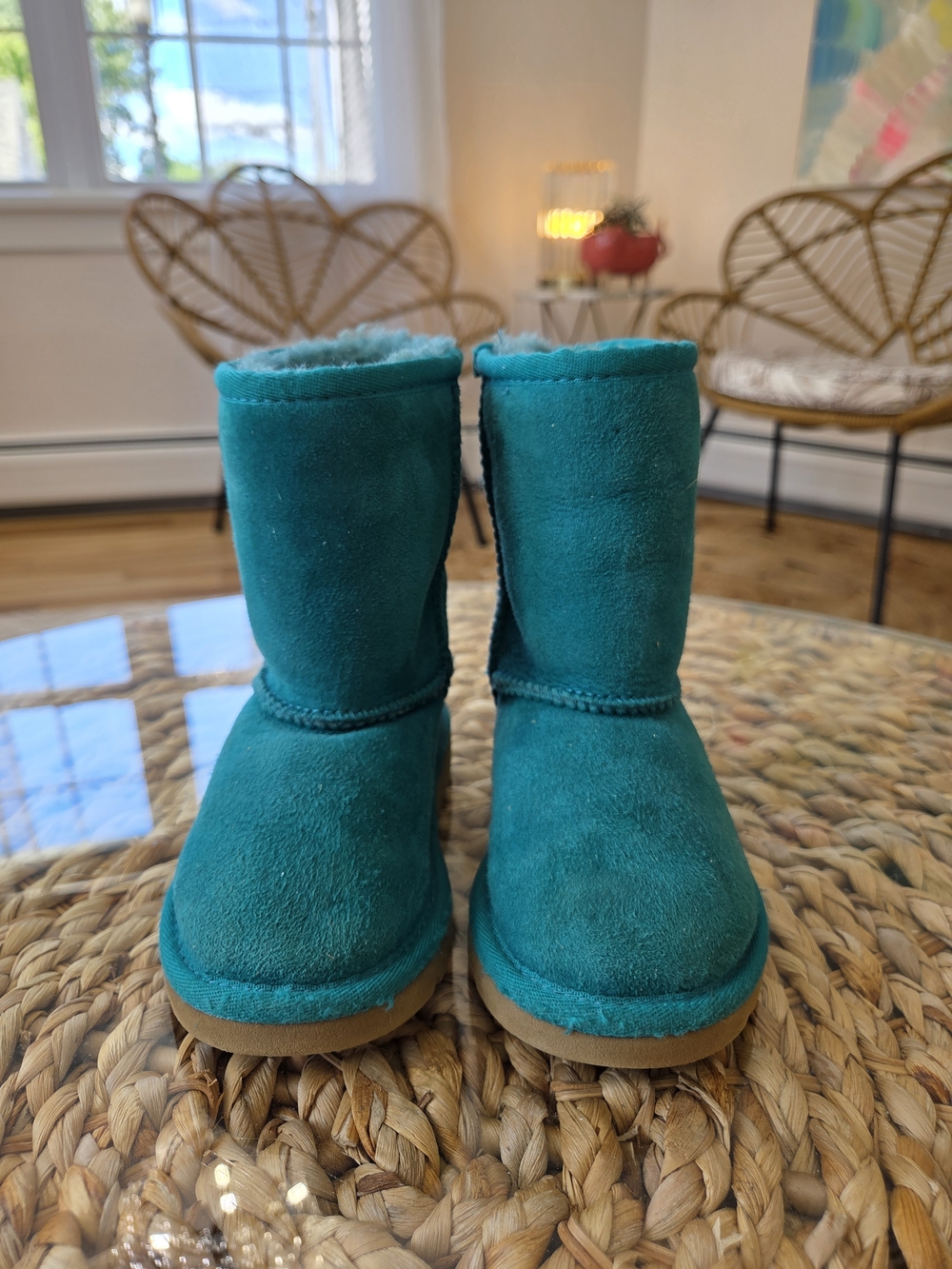 UGG Toddler Teal Suede  Boots